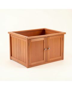 Cliff Dell Empty Furniture-Style Litter Enclosure - Terracotta (synthetic illustration; no displayed measurements)