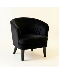 Stone Crossing Upholstered Armchair - Black (synthetic illustration; no displayed measurements)