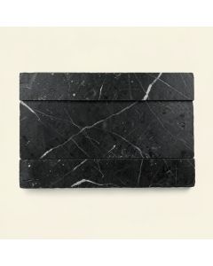 Glacial Black 6 '' X 24 '' Marble Stacked Stone Tile (synthetic illustration; no displayed measurements)