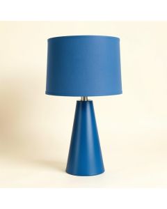 Glen Crossing Table Lamp With A Plain Fabric Shade - Blue (synthetic illustration; no displayed measurements)