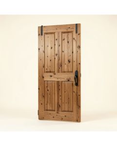 Paneled Wood Primed Knotty Barn Door With Installation Hardware Kit (synthetic illustration; no displayed measurements)