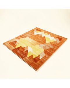 Geometric Ombre Orange Area Rug (synthetic illustration; no displayed measurements)