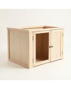 Juniper Brook Empty Furniture-Style Litter Enclosure - Beige (synthetic illustration; no displayed measurements)