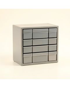 Field Crest Small-Parts Storage Drawer Cabinet - Gray (synthetic illustration; no displayed measurements)