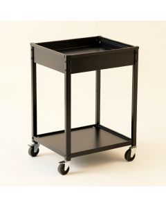 Oak Arc Empty Rolling Workshop Cart (synthetic illustration; no displayed measurements)