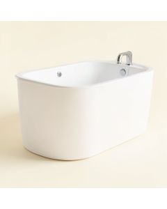 59 '' X 28 '' Freestanding Soaking Acrylic Bathtub (synthetic illustration; no displayed measurements)