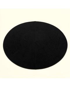 Maple Arc Round Area Rug - Black (synthetic illustration; no displayed measurements)