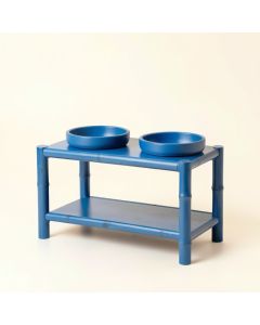Sage Dale Pet Feeding Stand With Two Plain Empty Bowls - Blue (synthetic illustration; no displayed measurements)