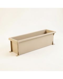Meadow Bluff Empty Railing Planter With Integral Brackets - Beige (synthetic illustration; no displayed measurements)