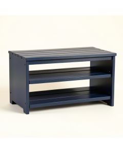 Pine Crossing Shoe Storage Bench - Navy (synthetic illustration; no displayed measurements)