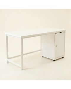 Vale Brook Empty Workshop Workbench - White (synthetic illustration; no displayed measurements)