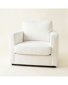 Heath Crossing Upholstered Armchair - White (synthetic illustration; no displayed measurements)