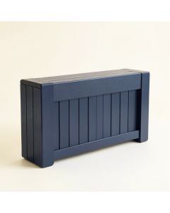 Maple Dale Narrow Outdoor Storage Bench - Navy (synthetic illustration; no displayed measurements)