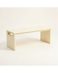 Clay Bluff Narrow Outdoor Storage Bench - Cream (synthetic illustration; no displayed measurements)