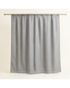 Brook Brook Shower Curtain Hanging Flat From A Plain Rod - Gray (synthetic illustration; no displayed measurements)