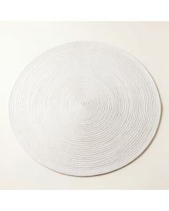 Birch Bend Round Area Rug - White (synthetic illustration; no displayed measurements)