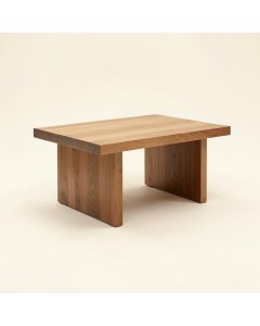 Frias Solid Wood Trestle Coffee Table (synthetic illustration; no displayed measurements)