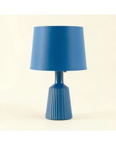 Sage Dale Table Lamp With A Plain Fabric Shade - Blue (synthetic illustration; no displayed measurements)