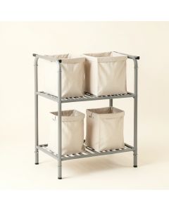 Linden Bridge Laundry Sorting Station With Plain Removable Bags - Gray (synthetic illustration; no displayed measurements)