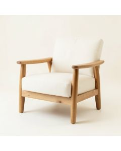 Field Dale Upholstered Armchair - Ivory (synthetic illustration; no displayed measurements)