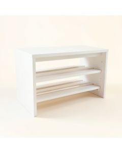 Cedar Crossing Shoe Storage Bench - White (synthetic illustration; no displayed measurements)