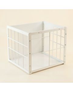 Lake Crossing Empty Furniture-Style Pet Crate - White (synthetic illustration; no displayed measurements)