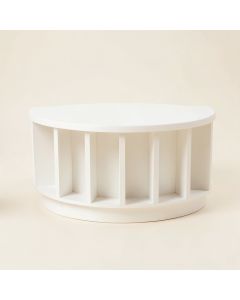 Reed Bend Shoe Storage Bench - White (synthetic illustration; no displayed measurements)