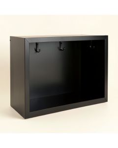 Cedar Bridge Empty Mug-Storage Cabinet Insert - Black (synthetic illustration; no displayed measurements)