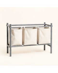 Willow Bluff Laundry Sorting Station With Plain Removable Bags - Gray (synthetic illustration; no displayed measurements)
