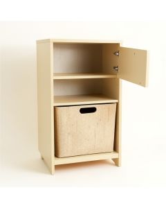 Vale Brook Freestanding Pull-Out Hamper Cabinet - Beige (synthetic illustration; no displayed measurements)