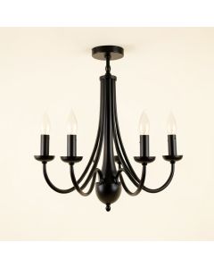 Doucette 9 - Light Candle Style Wagon Wheel Chandelier (synthetic illustration; no displayed measurements)