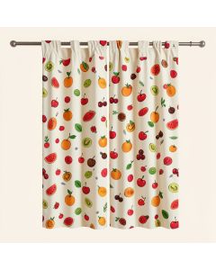 Watermelon Kiwi Orange Cherry And Chocolate Room Darkening Rod Pocket Curtain Panels (synthetic illustration; no displayed measurements)