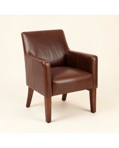 Khadeeja Faux Leather Arm Chair (synthetic illustration; no displayed measurements)