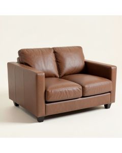 Gaitor 59 '' Faux Leather Square Arm Loveseat With Reversible Cushions (synthetic illustration; no displayed measurements)