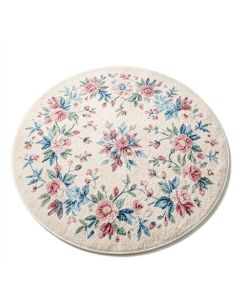Round Elira Floral Shag Ivory/Pink/Blue Area Rug (synthetic illustration; no displayed measurements)