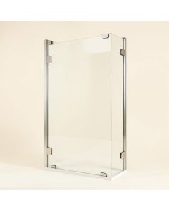 Unidoor 24 '' W X 72 '' H Hinged Frameless Shower Door With Clearmax™ Technology (synthetic illustration; no displayed measurements)