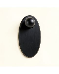 Moss Brook Wall-Mounted Robe Hook - Black (synthetic illustration; no displayed measurements)
