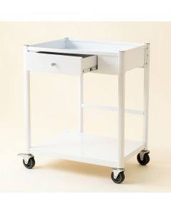 Ridge Crossing Empty Rolling Workshop Cart - White (synthetic illustration; no displayed measurements)