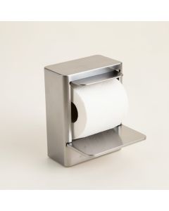 Stainless Steel Toilet Paper Holder With Phone Shelf (synthetic illustration; no displayed measurements)