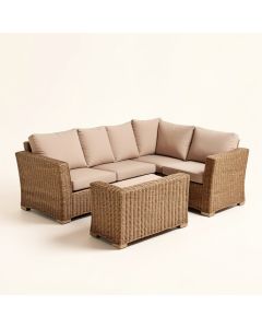 Red Barrel Studio® 4Pcs Rattan Wicker Patio Conversation Set Cushioned Outdoor Furniture Set (synthetic illustration; no displayed measurements)