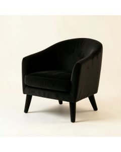 Bay Crest Upholstered Armchair - Black (synthetic illustration; no displayed measurements)