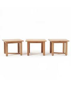 Quito Wood 3 Piece Coffee Table Set (synthetic illustration; no displayed measurements)