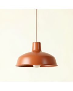 Cove Brook Pendant Light Suspended From One Plain Cable - Terracotta (synthetic illustration; no displayed measurements)