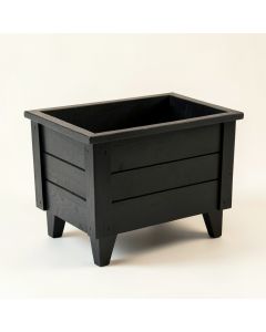 Willow Crest Empty Raised Planter - Black (synthetic illustration; no displayed measurements)