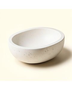 Matte Stone Oval Vessel Bathroom Sink (synthetic illustration; no displayed measurements)