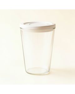 Lake Crest Storage Canister With Lid - White (synthetic illustration; no displayed measurements)