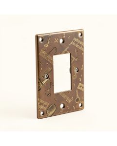 Grunge Musical Notes Sheet Music Yellowed Piano Notation Pianist And Musician Gifts 1-Gang Toggle Light Switch Wall Plate (synthetic illustration; no displayed measurements)