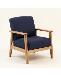 Dawn Field Upholstered Armchair - Navy (synthetic illustration; no displayed measurements)