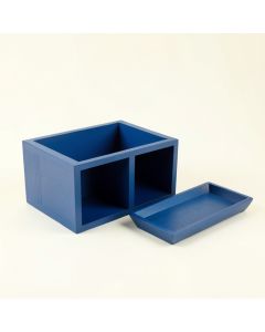 Elm Bluff Empty Coffee-Station Organizer - Blue (synthetic illustration; no displayed measurements)