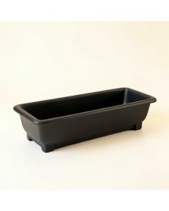 Clay Branch Empty Railing Planter With Integral Brackets - Black (synthetic illustration; no displayed measurements)